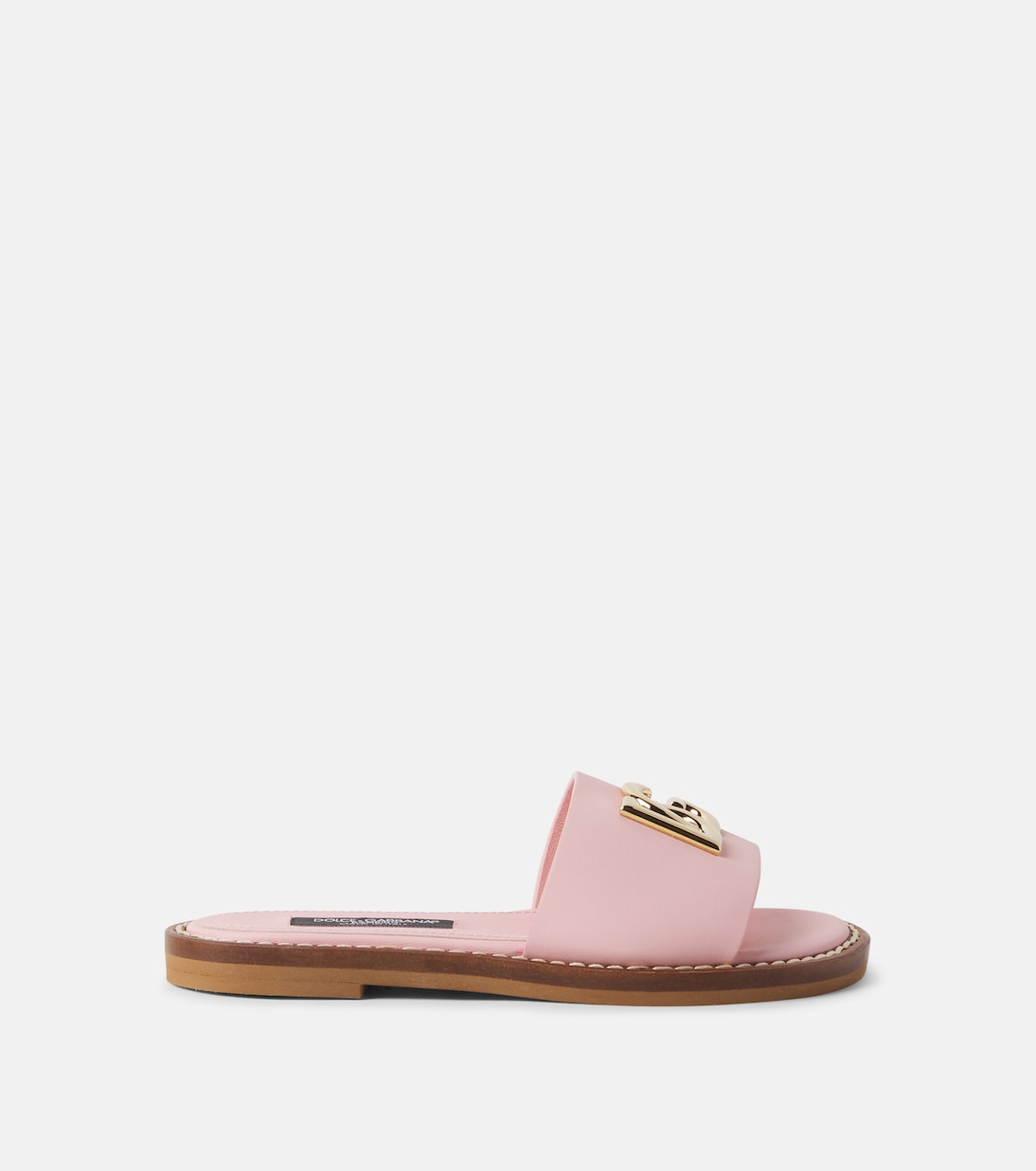 Dolce&Gabbana Kids - DG leather slides