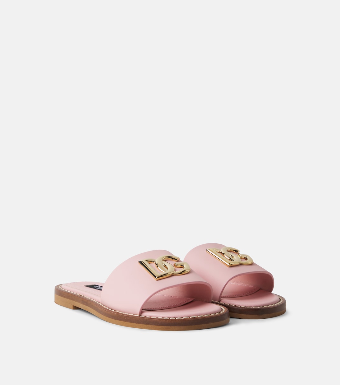 Dolce&Gabbana Kids - DG leather slides