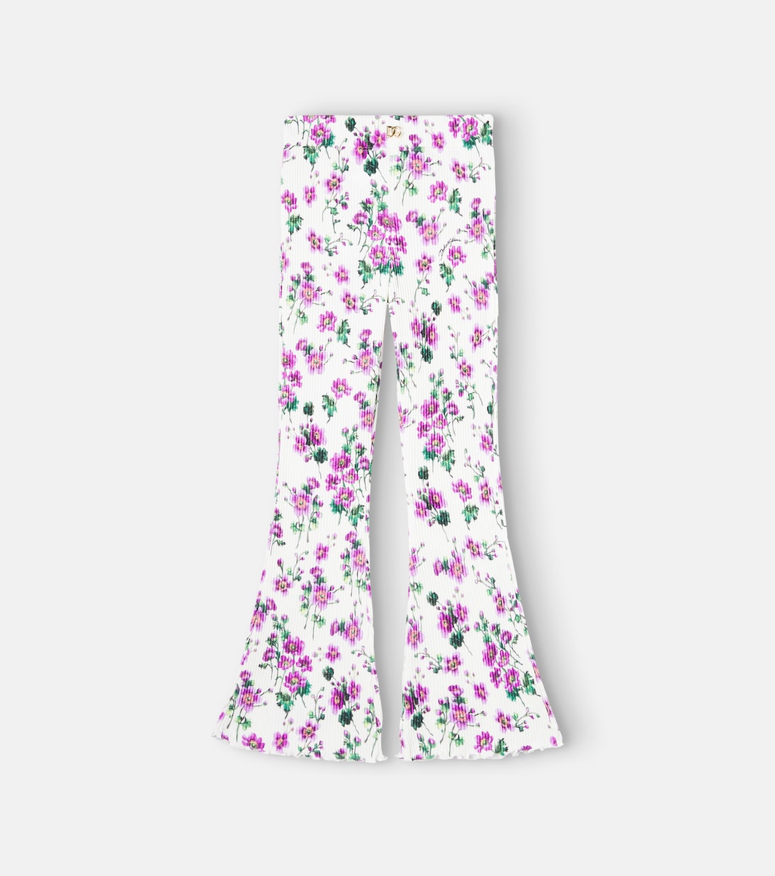 Dolce&Gabbana Kids - Costa floral cotton flared pants