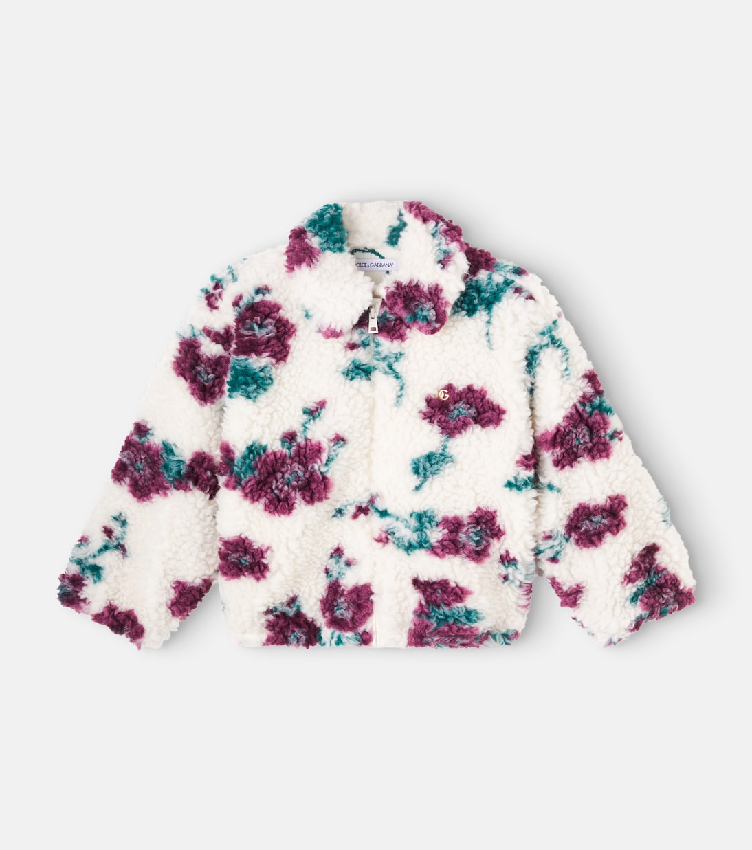 Dolce&Gabbana Kids - Floral teddy jacket