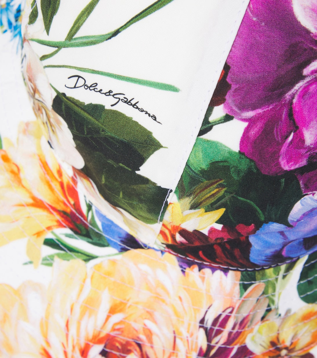 Dolce&Gabbana Kids - Floral cotton poplin bucket hat