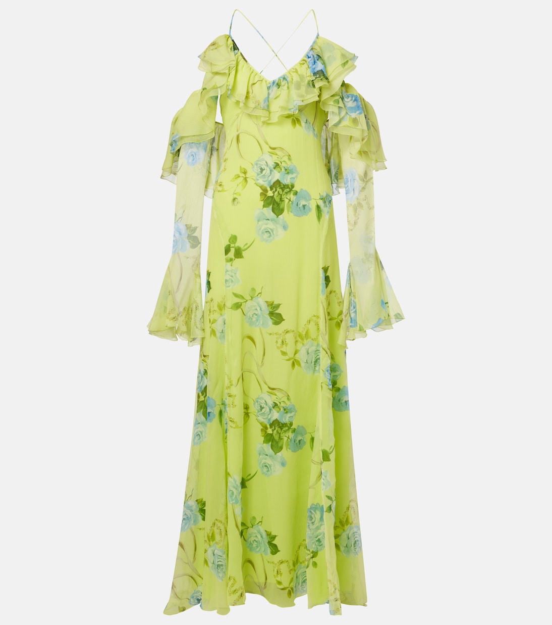 Blumarine - Floral silk crêpe gown