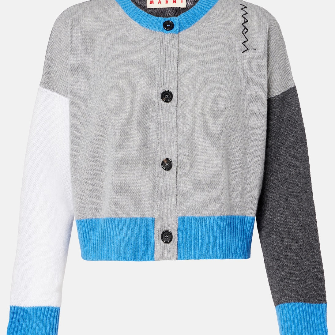 Marni - Colorblocked cashmere cardigan