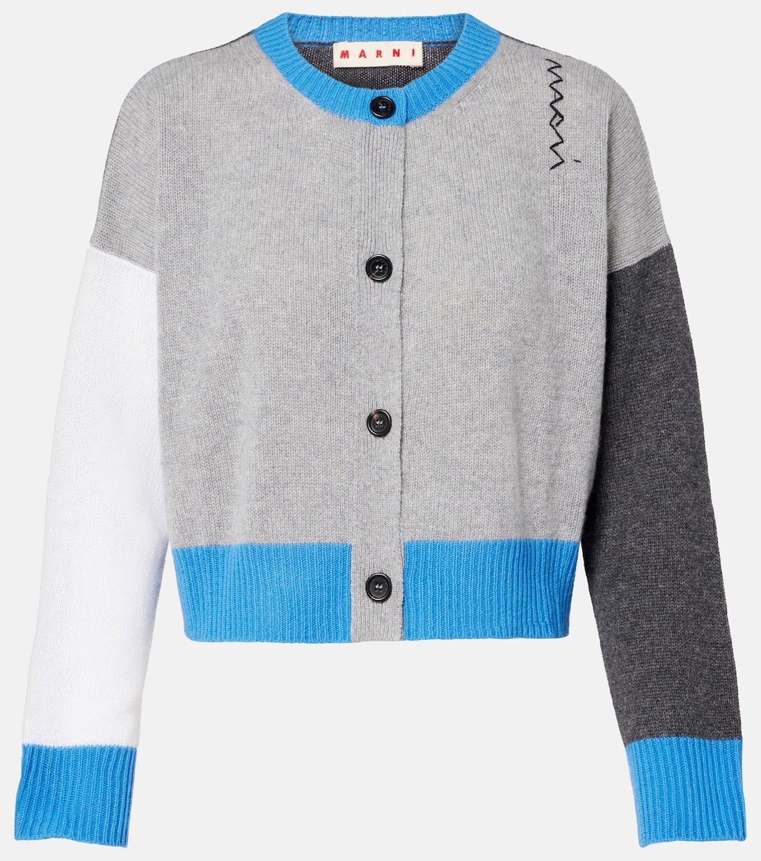Marni - Colorblocked cashmere cardigan