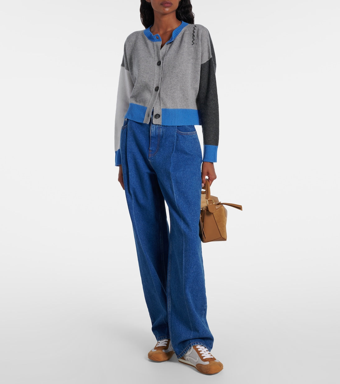 Marni - Colorblocked cashmere cardigan