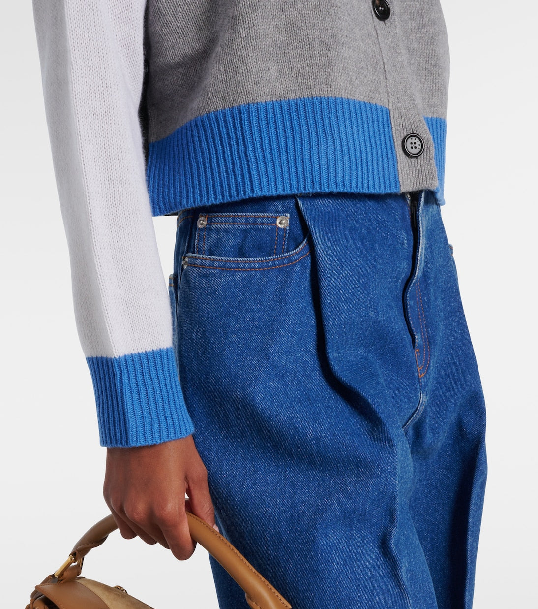 Marni - Colorblocked cashmere cardigan