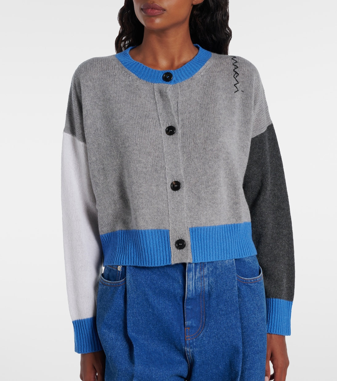 Marni - Colorblocked cashmere cardigan