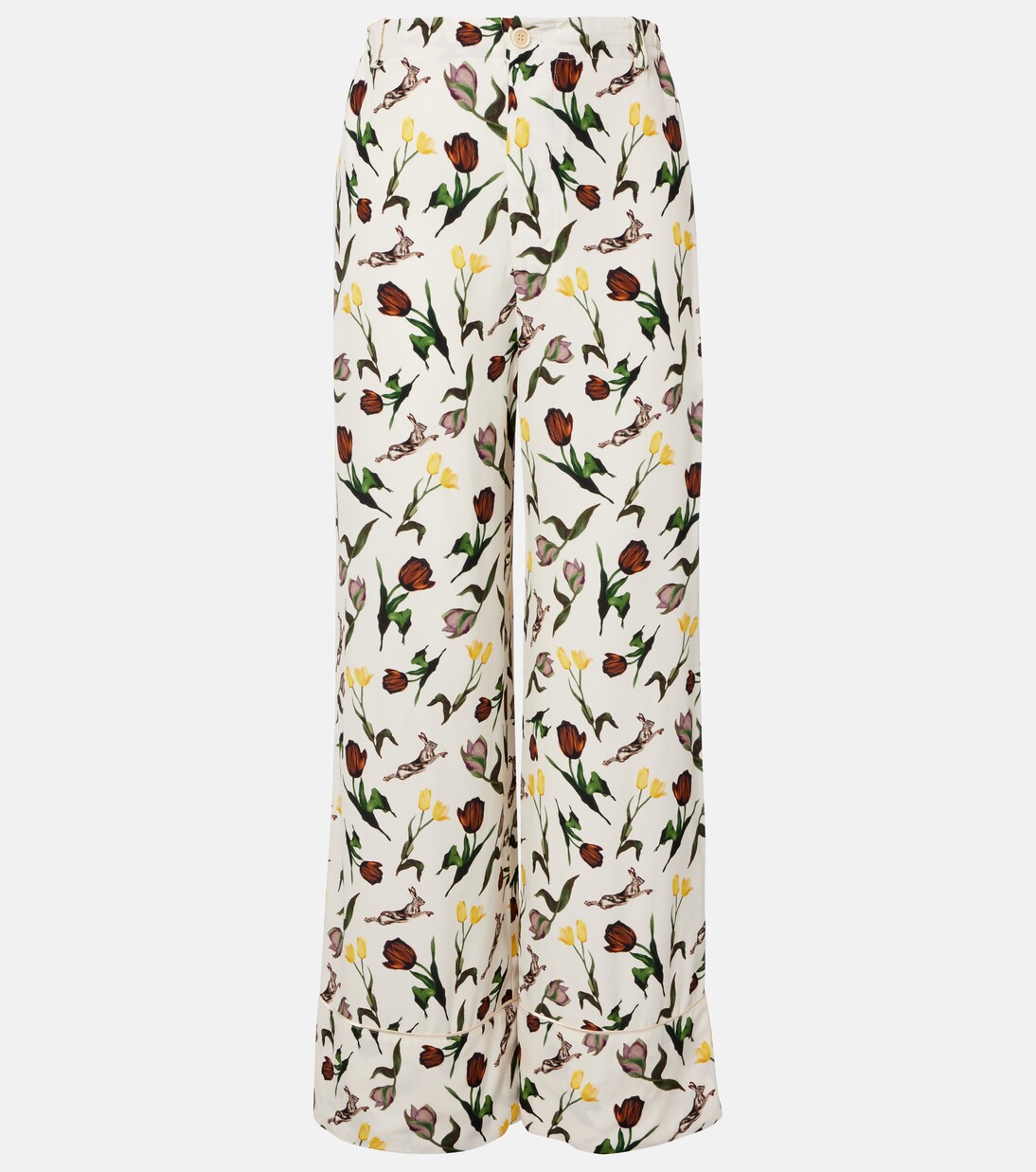 Marni - Printed silk palazzo pants