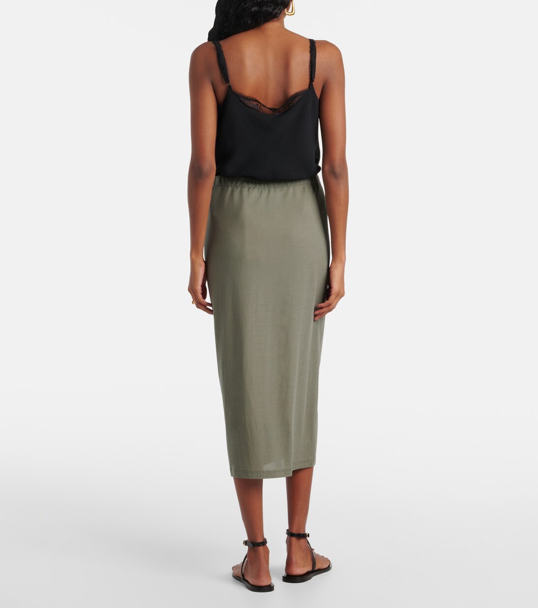 Vince - Cotton midi skirt
