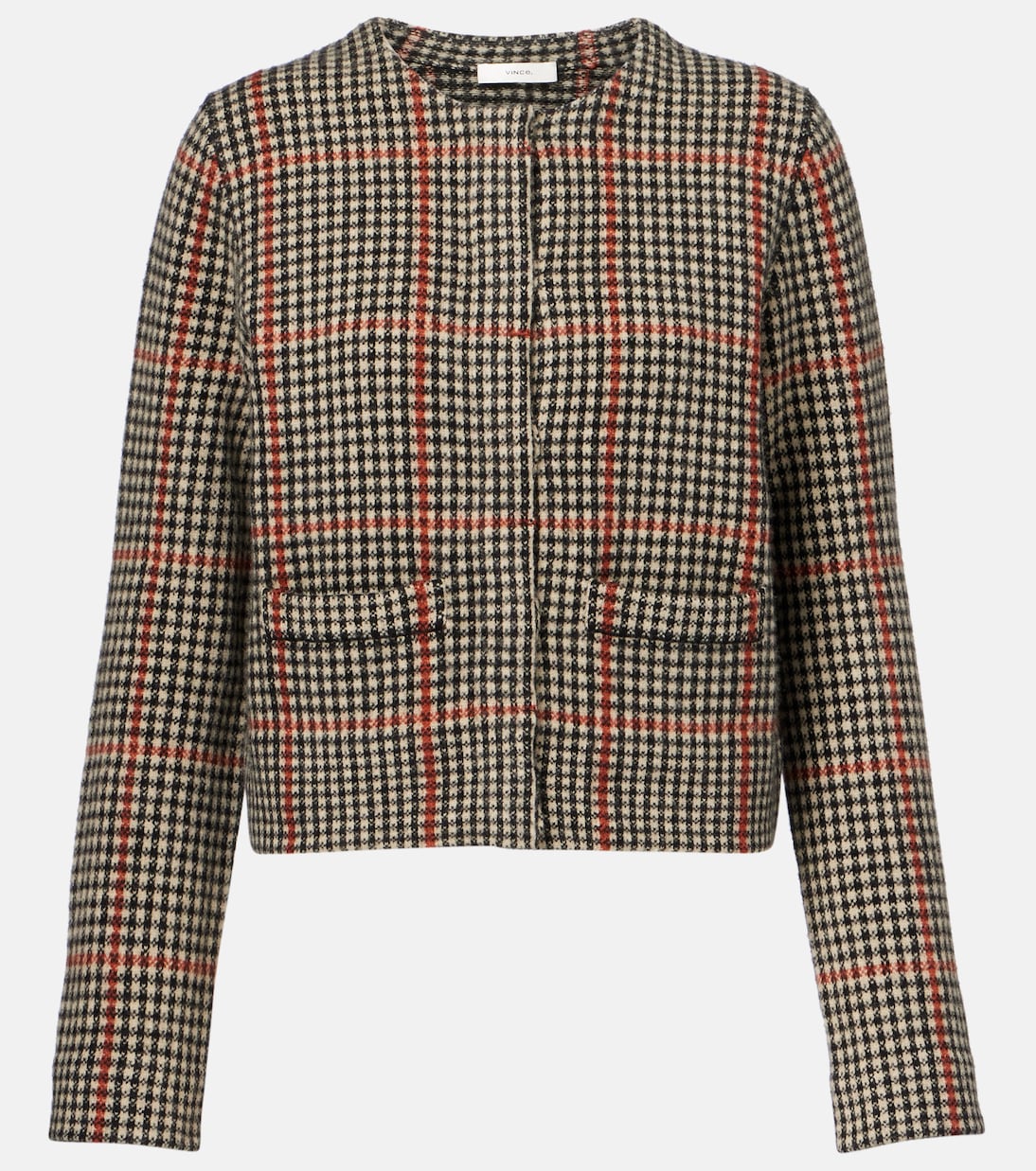 Vince - Checked wool cardigan