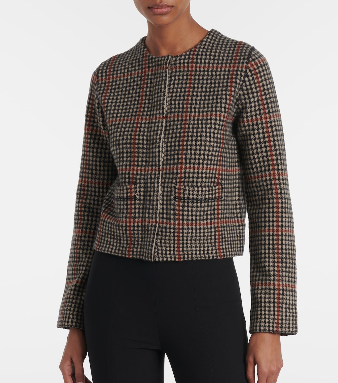 Vince - Checked wool cardigan