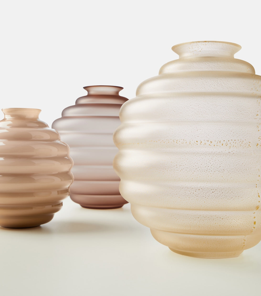 Venini - Frozen Murano glass vase by Napoleone Martinuzzi