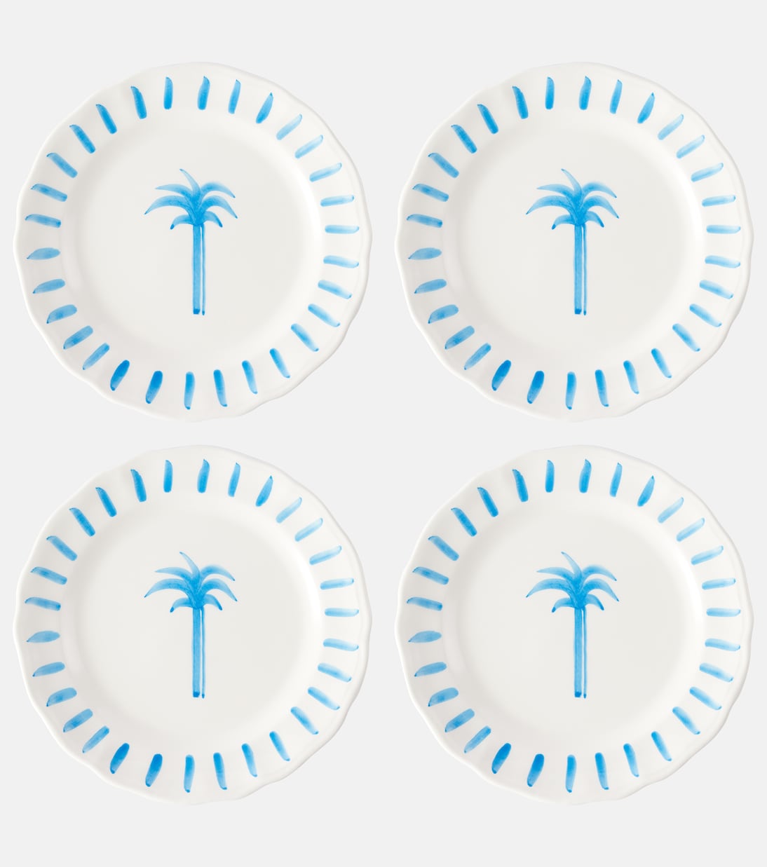 Les-Ottomans - Palm set of 4 ceramic plates