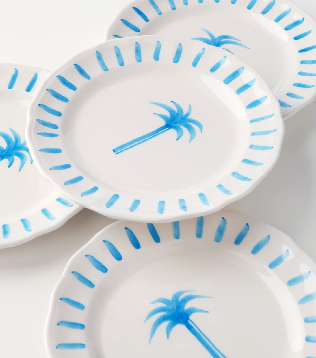 Les-Ottomans - Palm set of 4 ceramic plates