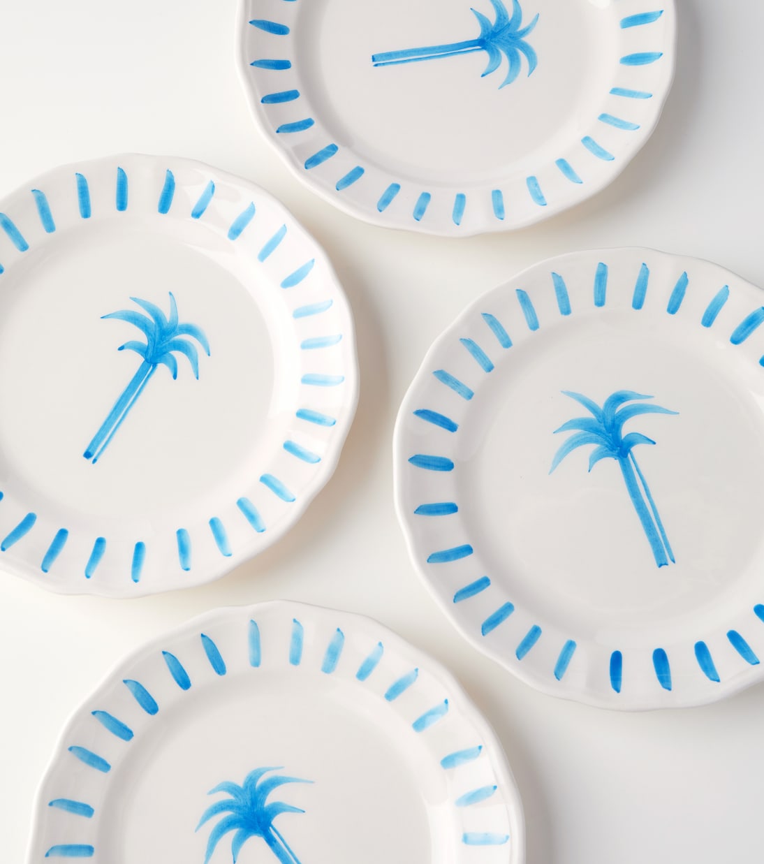 Les-Ottomans - Palm set of 4 ceramic plates