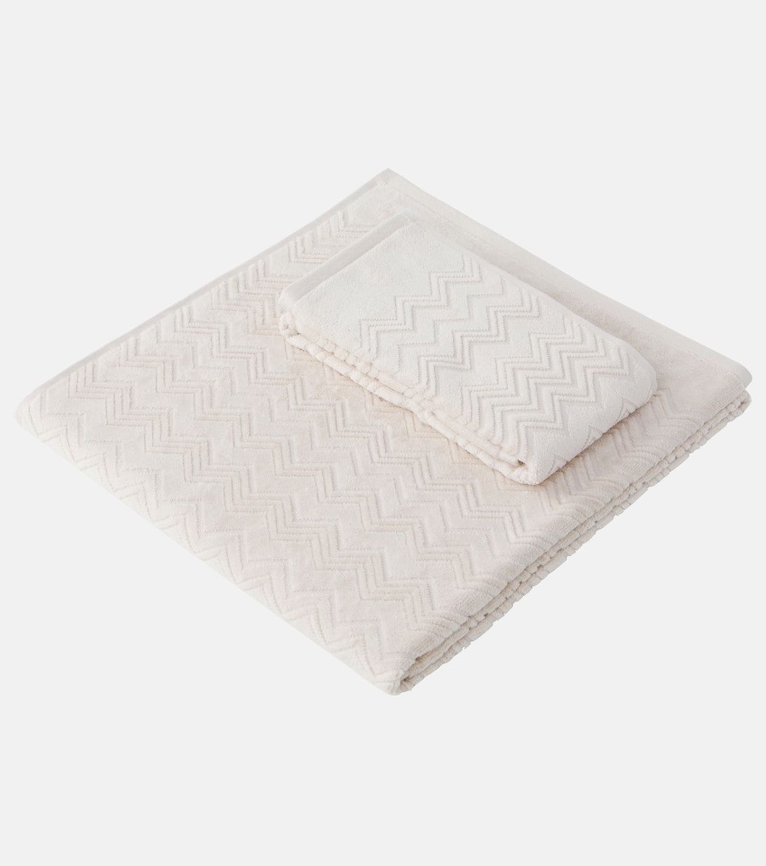 Missoni - Chalk Zigzag set of 2 cotton terry towels