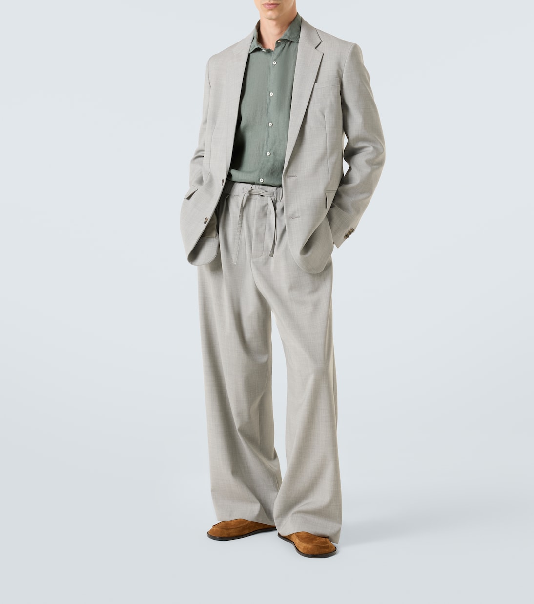 Loewe - Wool wide-leg pants