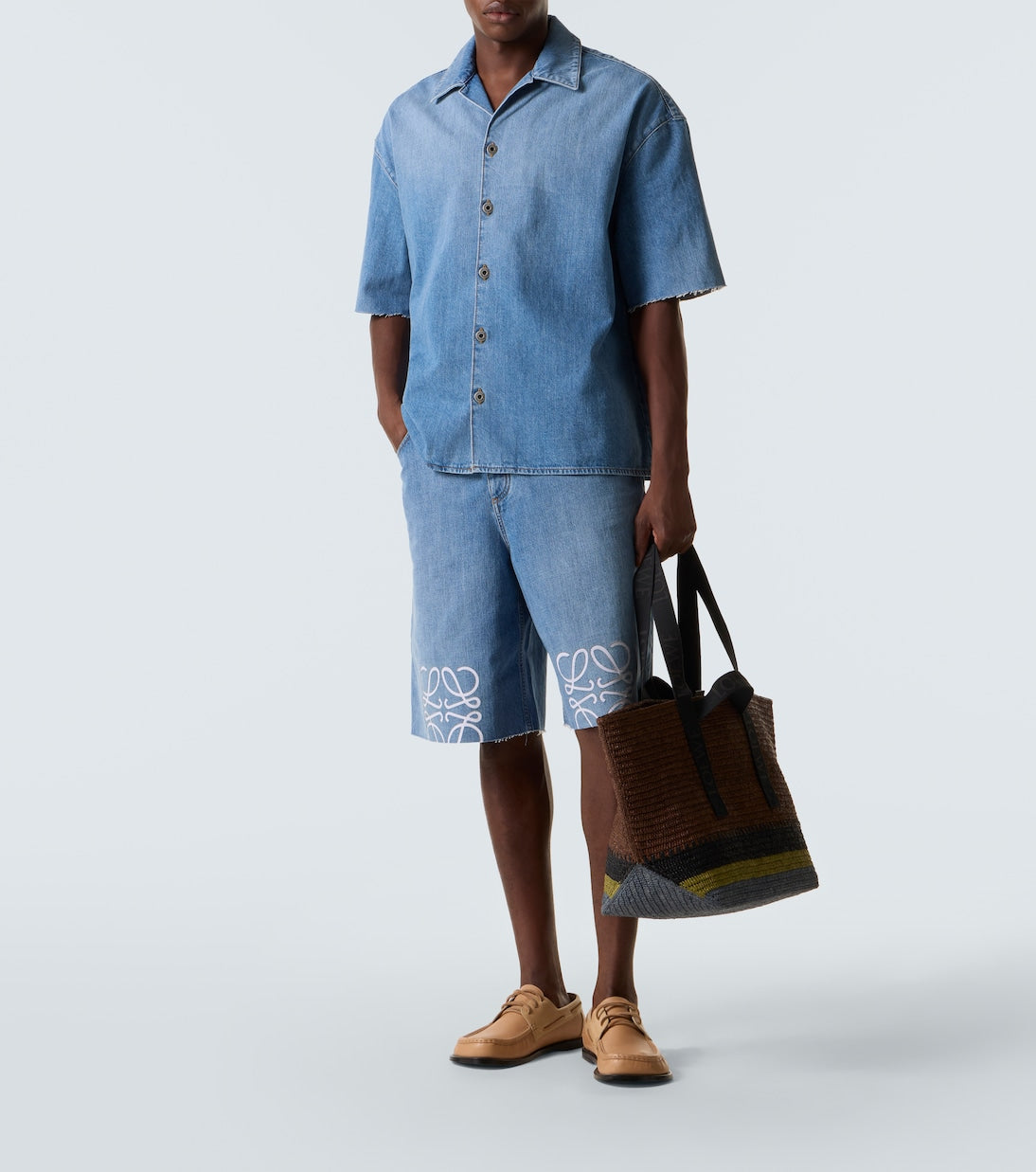 Loewe - Anagram denim bowling shirt