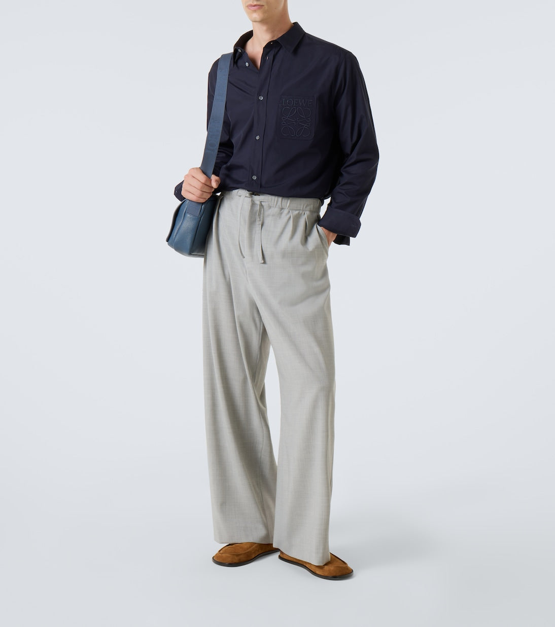 Loewe - Logo cotton poplin shirt