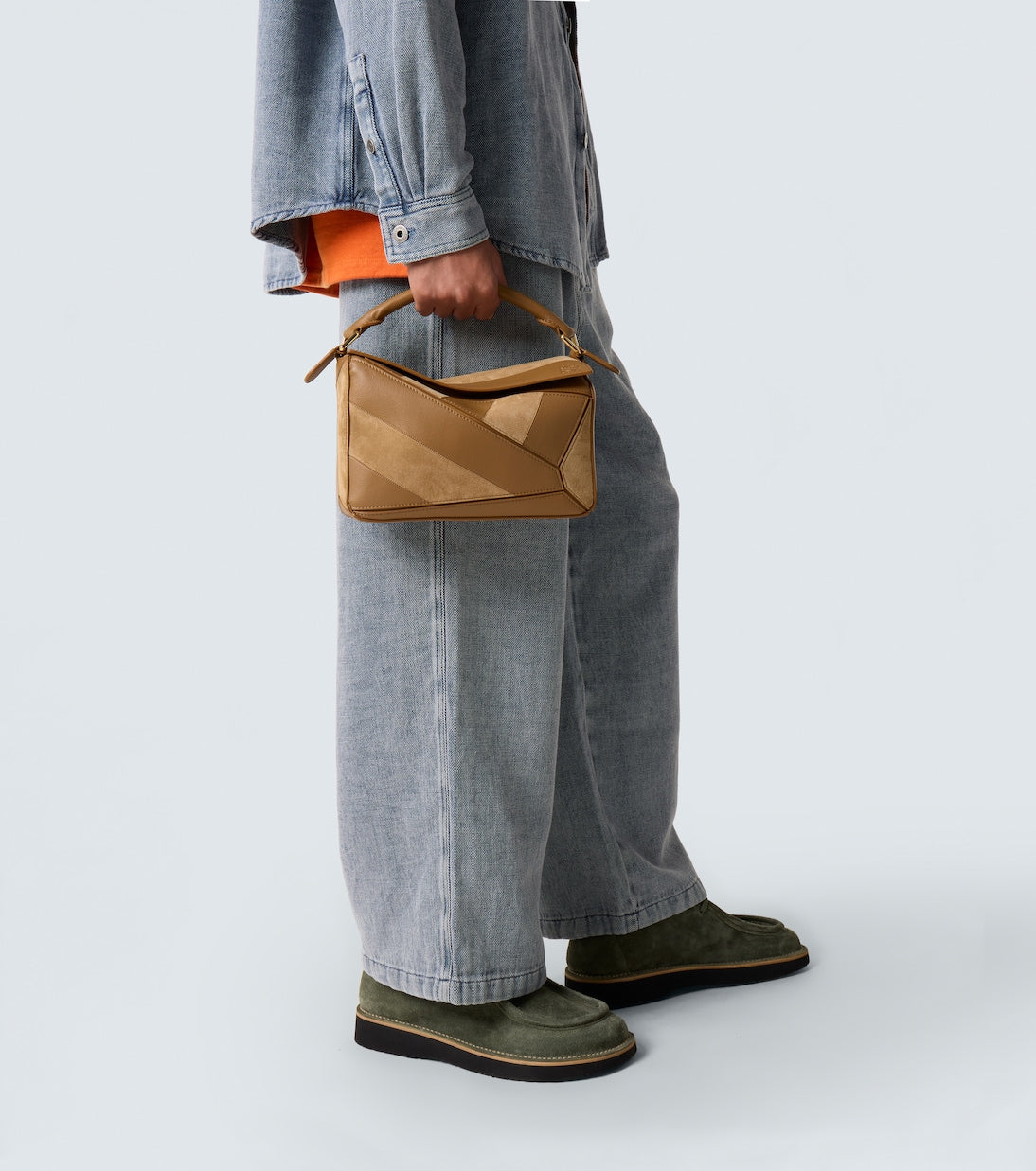 Loewe - Puzzle Small leather and suede shoulder bag