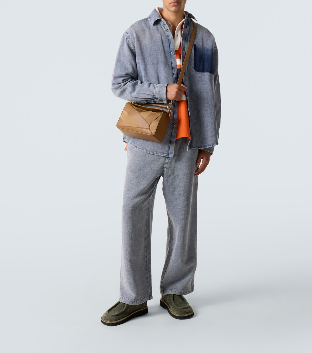 Loewe - Puzzle Small leather and suede shoulder bag