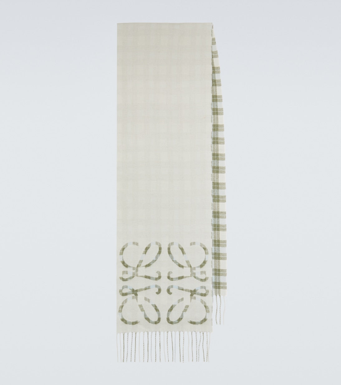 Loewe - Anagram checked silk and cashmere scarf