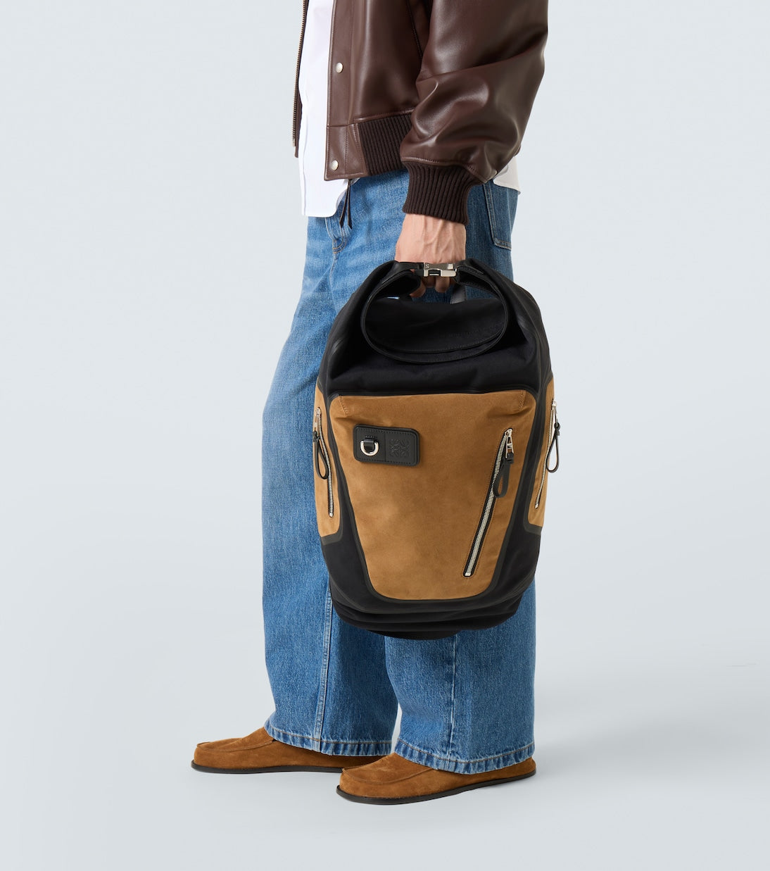 Loewe - Flex canvas and suede backpack