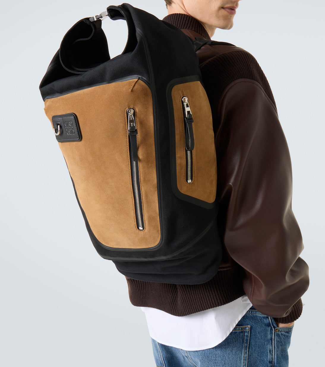 Loewe - Flex canvas and suede backpack