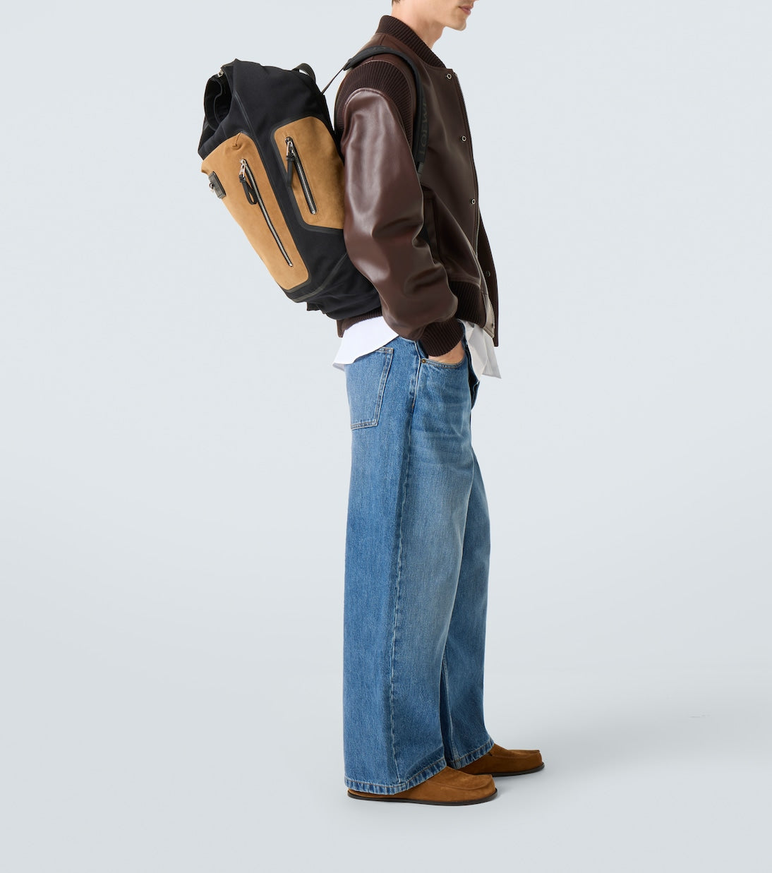 Loewe - Flex canvas and suede backpack