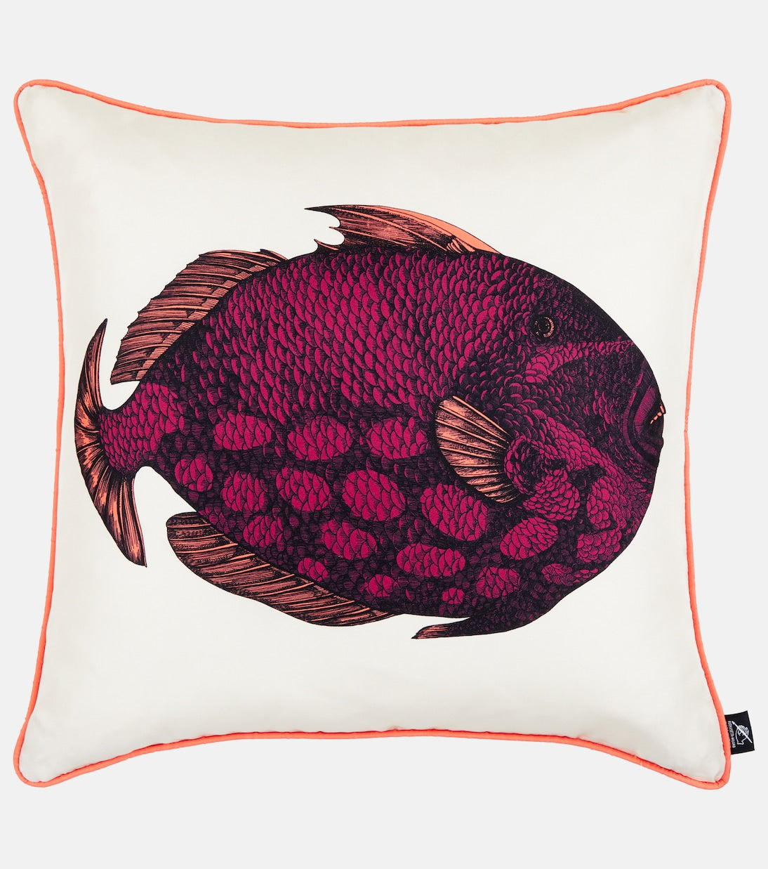 Fornasetti - Pesce Balestra printed silk cushion