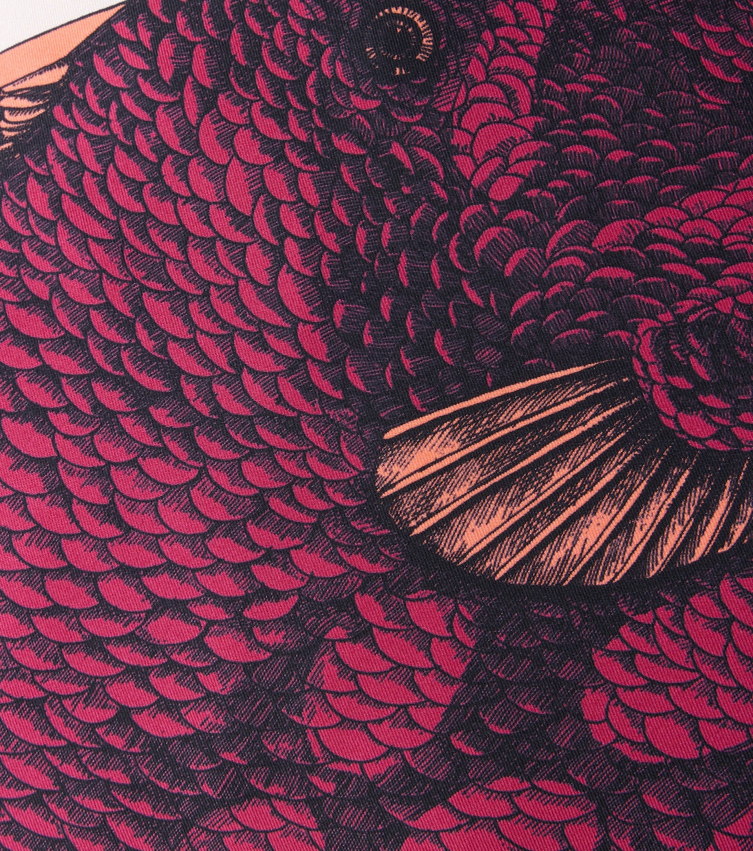 Fornasetti - Pesce Balestra printed silk cushion