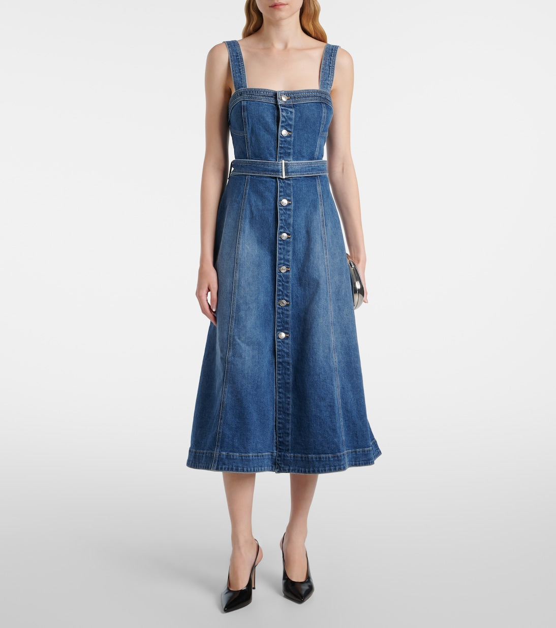 Simkhai - Alba belted denim midi dress