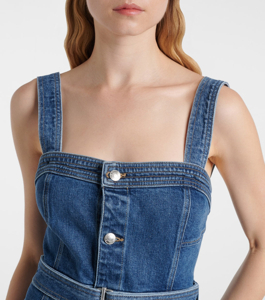 Simkhai - Alba belted denim midi dress