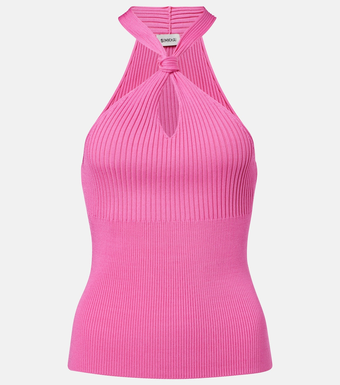 Simkhai - Andrea ribbed-knit halterneck top