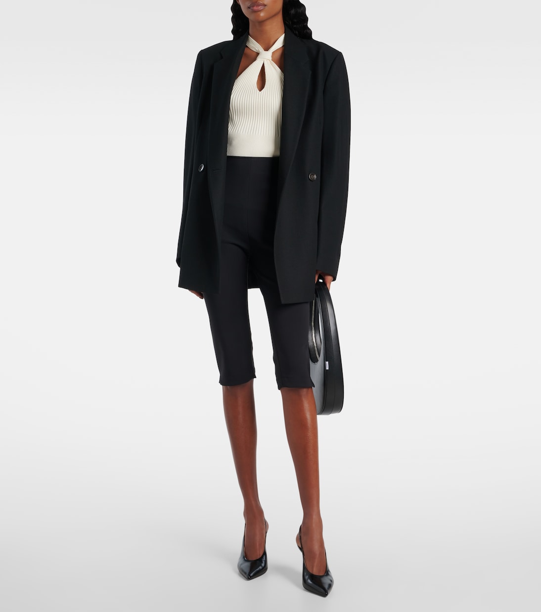 Simkhai - Andrea ribbed-knit halterneck top