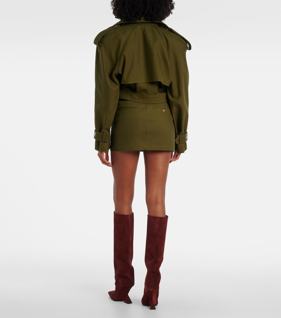 Wardrobe.NYC - High-rise cotton miniskirt