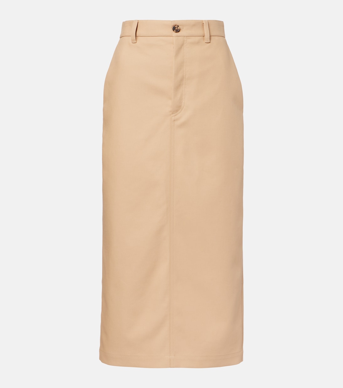 Wardrobe.NYC - High-rise cotton midi skirt