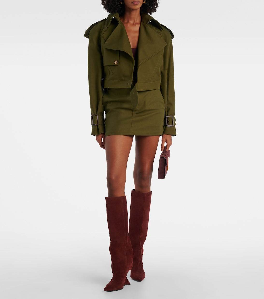 Wardrobe.NYC - Cropped cotton twill trench coat