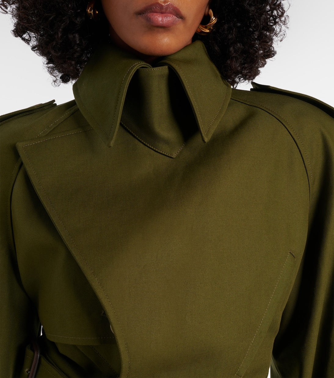 Wardrobe.NYC - Cropped cotton twill trench coat