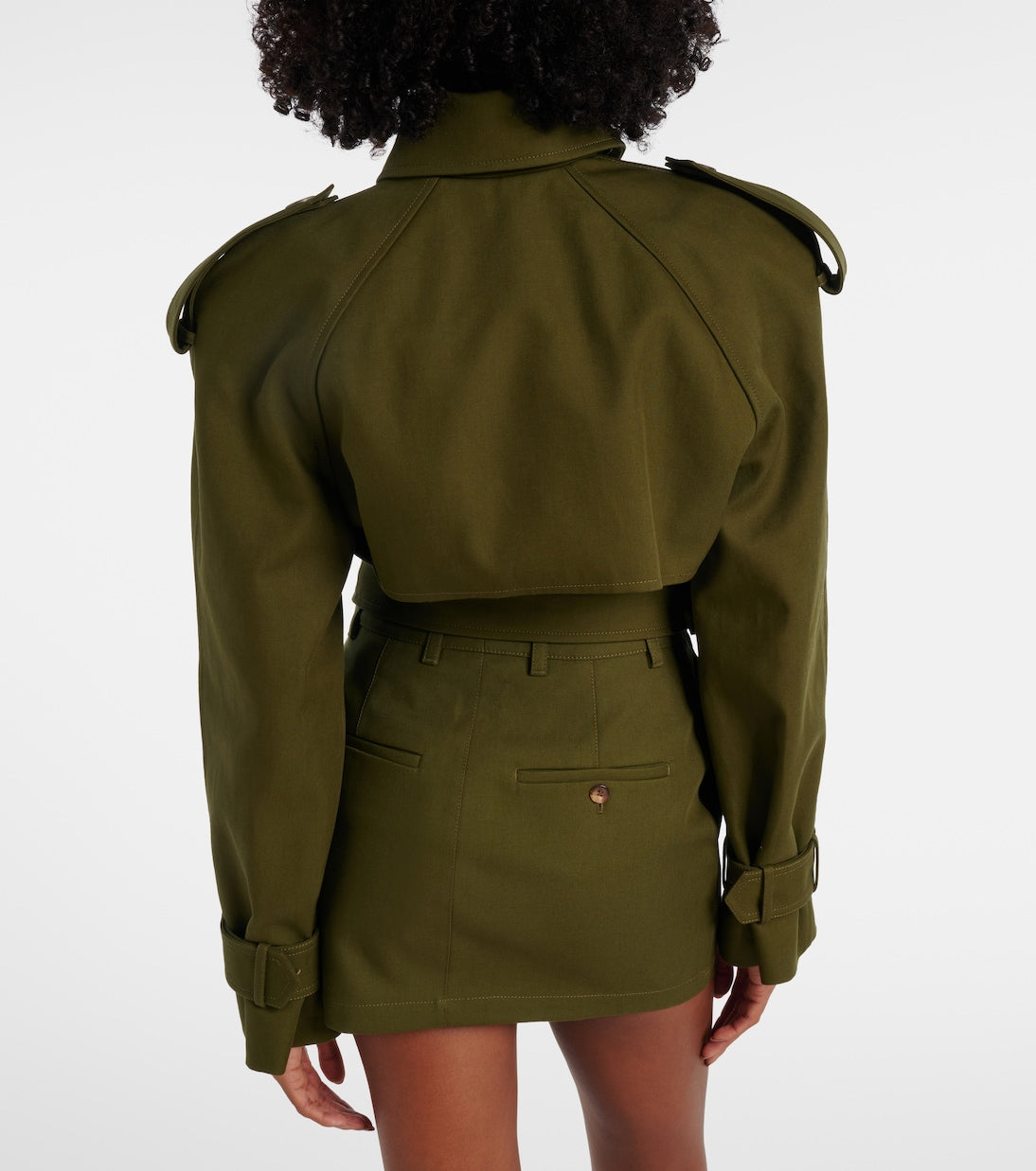 Wardrobe.NYC - Cropped cotton twill trench coat