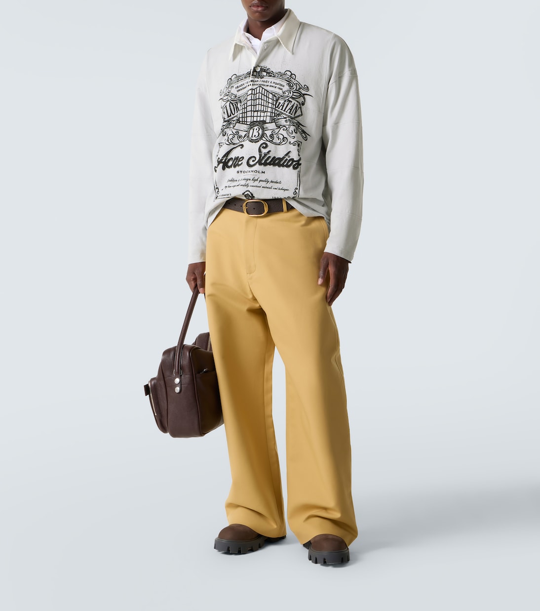 Acne Studios - Logo cotton jersey polo shirt