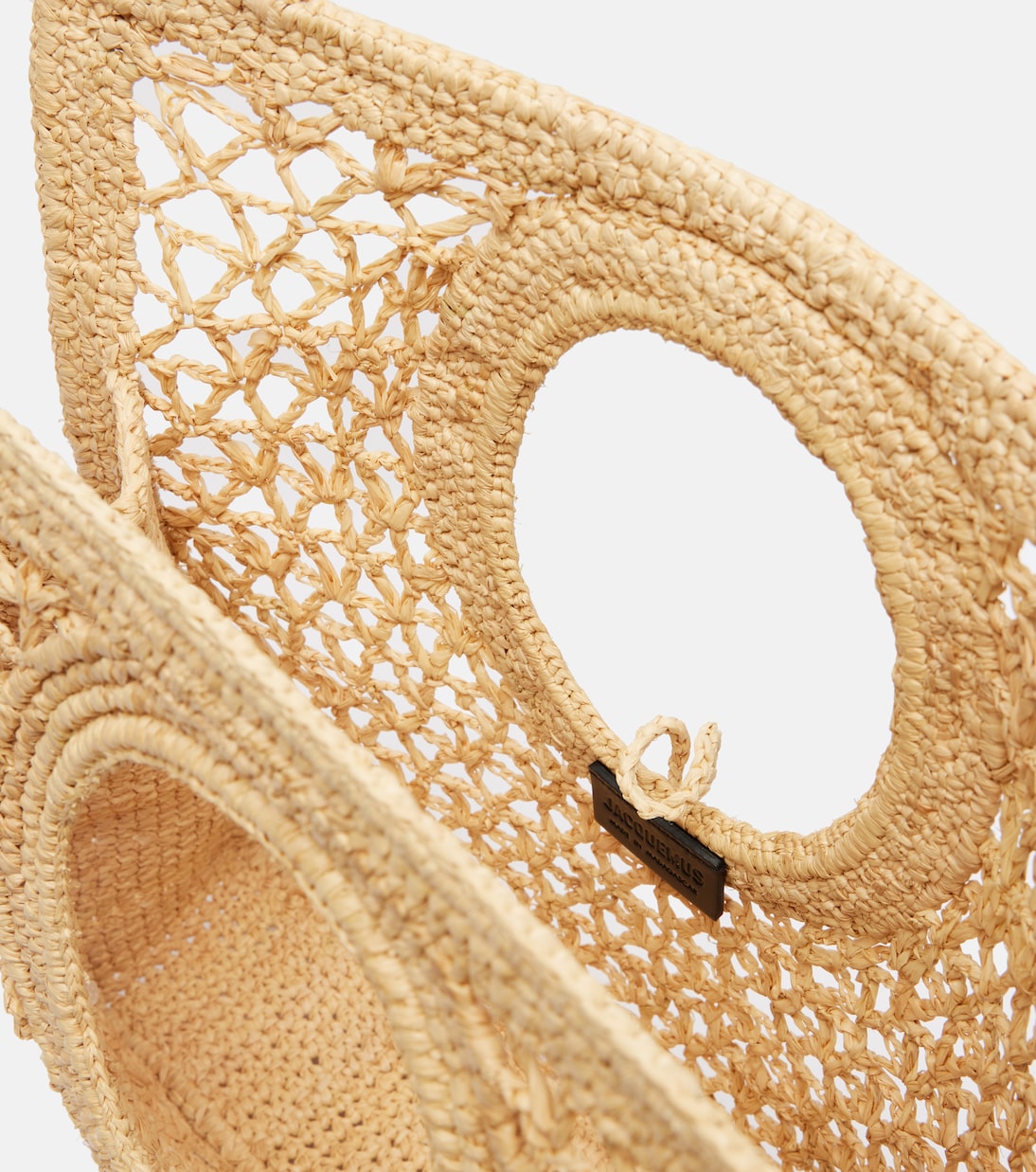 Jacquemus - Spiaggia Small raffia top-handle bag