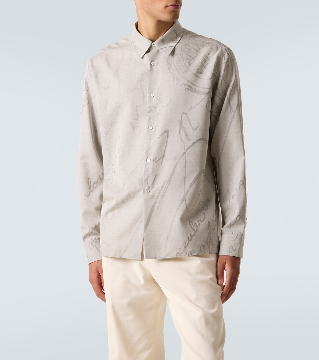 Berluti - Printed cotton, wool, and silk shirt