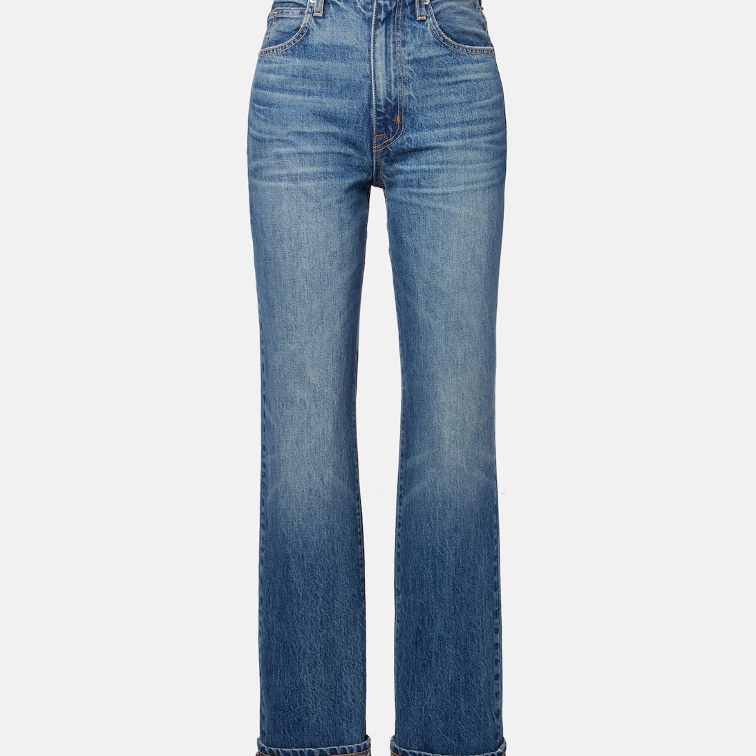 SLVRLAKE - London Turn Up high-rise straight jeans