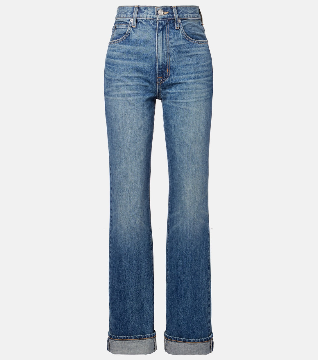 SLVRLAKE - London Turn Up high-rise straight jeans