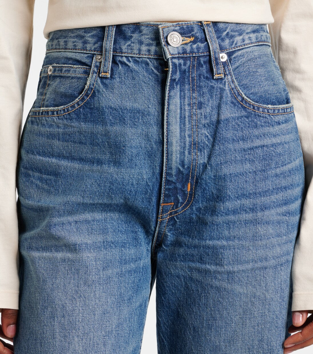 SLVRLAKE - London Turn Up high-rise straight jeans