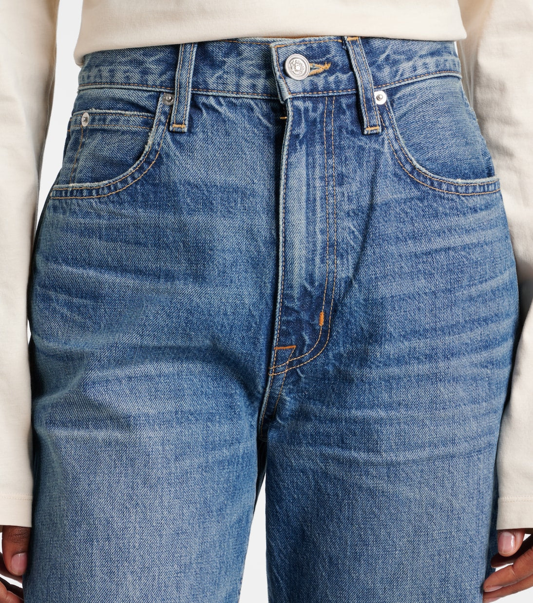 SLVRLAKE - London Turn Up high-rise straight jeans