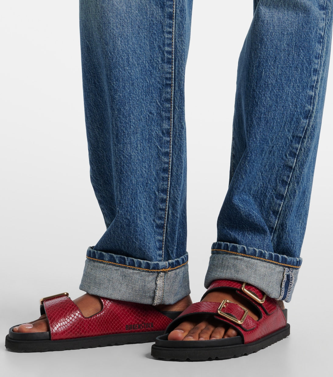 SLVRLAKE - London Turn Up high-rise straight jeans