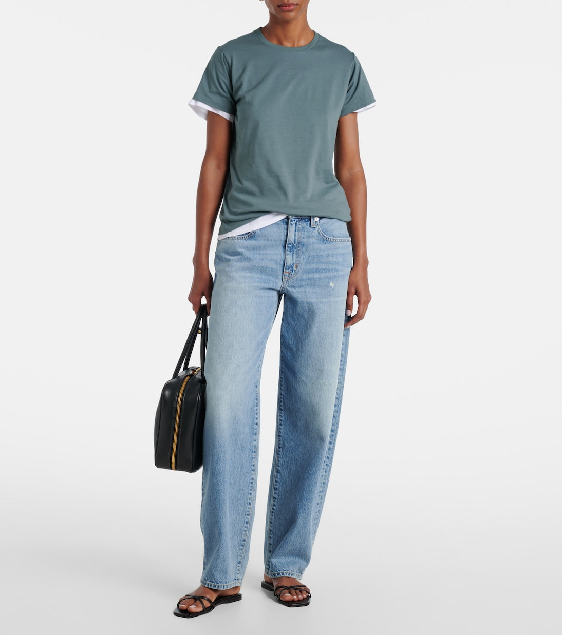 SLVRLAKE - Ella mid-rise barrel-leg jeans
