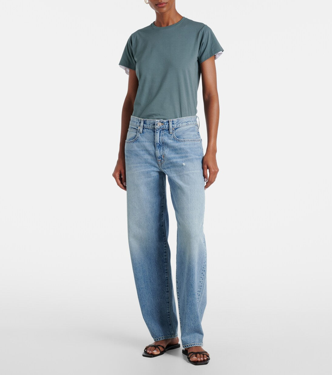 SLVRLAKE - Ella mid-rise barrel-leg jeans